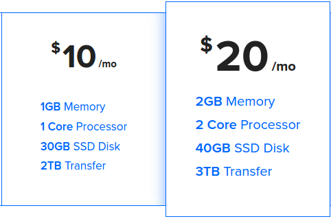 Digital Ocean droplets