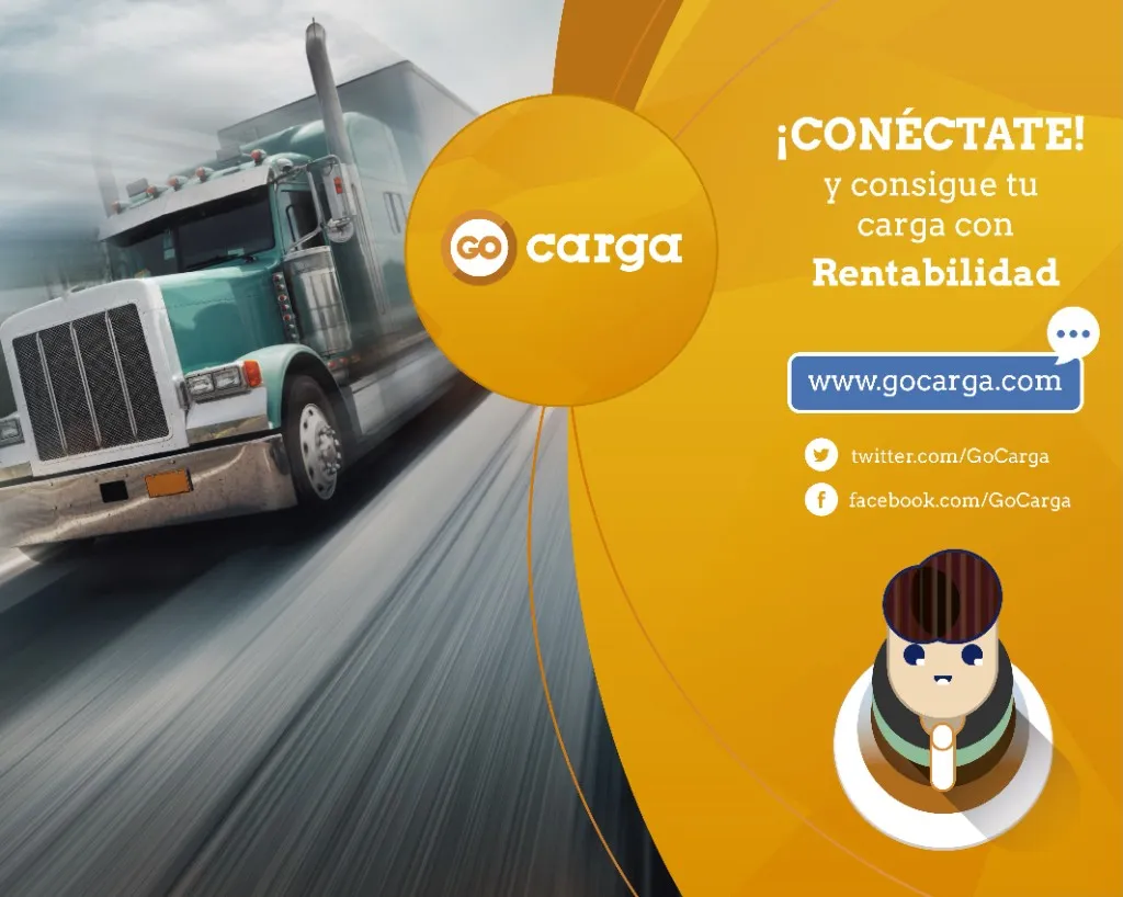 Diseño original del banner del stand de GoCarga — ¡Conéctate! y consigue tu carga con Rentabilidad