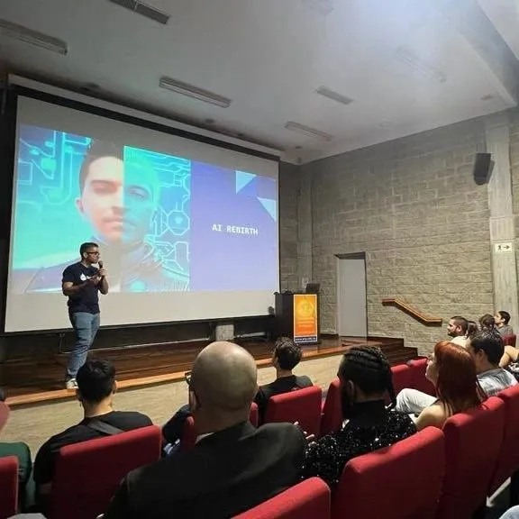 AI Rebirth presentation with title slide