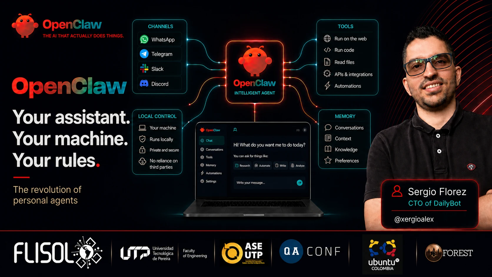 OpenClaw: Your Assistant. Your Machine. Your Rules. — The personal agent revolution